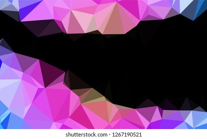 Light Multicolor, Rainbow vector blurry hexagon template. Creative geometric illustration in Origami style with gradient. The template can be used as a background for cell phones.
