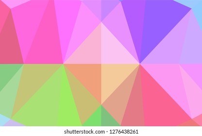 Light Multicolor, Rainbow vector blurry hexagon template. A completely new color illustration in a vague style. The elegant pattern can be used as part of a brand book.