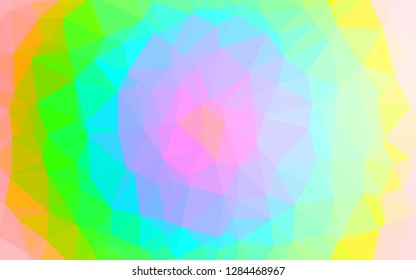 Light Multicolor, Rainbow vector blurry triangle template. A completely new color illustration in a vague style. Brand new design for your business.