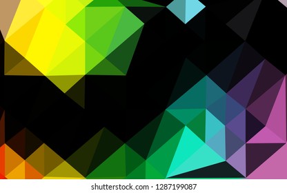 Light Multicolor, Rainbow vector blurry triangle template. Colorful illustration in abstract style with gradient. Brand new design for your business.