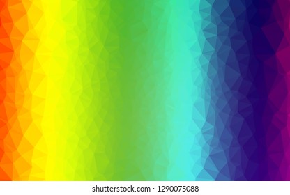 Light Multicolor, Rainbow vector blurry triangle pattern. Geometric illustration in Origami style with gradient. Elegant pattern for a brand book.