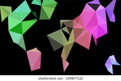 Light Multicolor, Rainbow vector blurry hexagon template. Brand new colored illustration in blurry style with gradient. Triangular pattern for your business design.