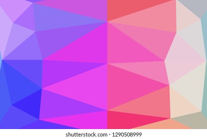 Light Multicolor, Rainbow vector blurry triangle pattern. Colorful illustration in abstract style with gradient. Polygonal design for your web site.