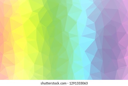 Light Multicolor, Rainbow vector blurry triangle template. Geometric illustration in Origami style with gradient. Triangular pattern for your business design.