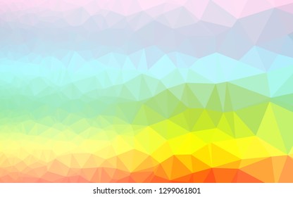 Light Multicolor, Rainbow vector blurry triangle texture. A sample with polygonal shapes. Completely new design for your business.