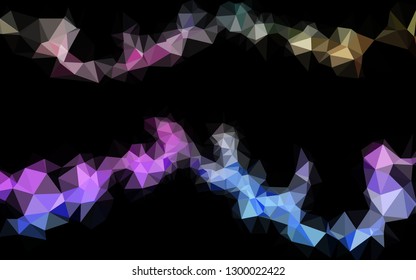 Light Multicolor, Rainbow vector blurry triangle template. Modern geometrical abstract illustration with gradient. Triangular pattern for your business design.