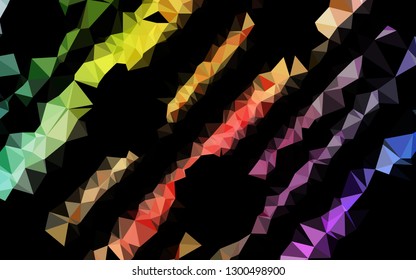 Light Multicolor, Rainbow vector blurry triangle pattern. Glitter abstract illustration with an elegant design. Template for your brand book.