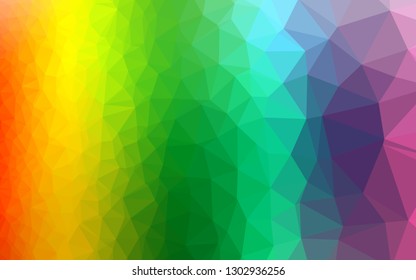 Light Multicolor, Rainbow vector blurry triangle template. Colorful abstract illustration with gradient. Polygonal design for your web site.