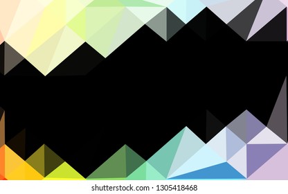 Light Multicolor, Rainbow vector blurry triangle template. Creative illustration in halftone style with gradient. Template for your brand book.
