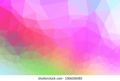 Light Multicolor, Rainbow vector blurry hexagon texture. Modern geometrical abstract illustration with gradient. The elegant pattern can be used as part of a brand book.