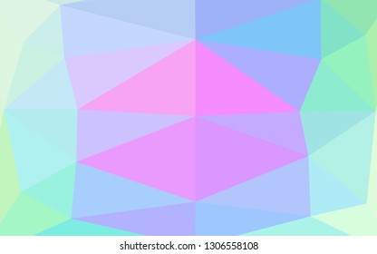 Light Multicolor, Rainbow vector blurry triangle pattern. A completely new color illustration in a vague style. Brand new design for your business.