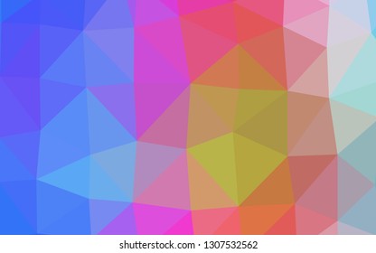 Light Multicolor, Rainbow vector blurry triangle template. Shining colored illustration in a Brand new style. Brand new design for your business.