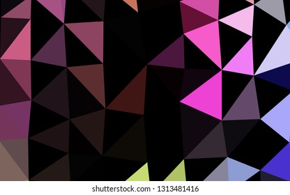 Light Multicolor, Rainbow vector blurry triangle pattern. Colorful illustration in Origami style with gradient.  Textured pattern for background.