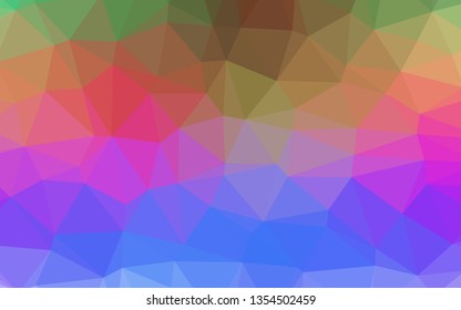 Light Multicolor, Rainbow vector blurry triangle template. An elegant bright illustration with gradient. Textured pattern for background.