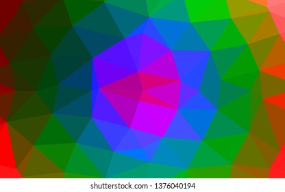 Light Multicolor, Rainbow vector blurry triangle texture. Creative illustration in halftone style with gradient. New texture for your design.