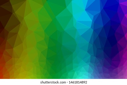 Light Multicolor, Rainbow vector blurry triangle texture. Colorful illustration in Origami style with gradient.  Template for a cell phone background.