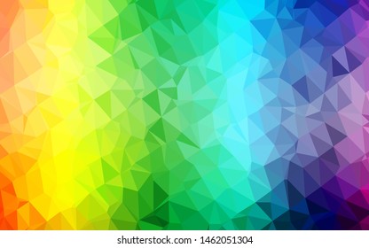 Light Multicolor, Rainbow vector blurry triangle pattern. Brand new colorful illustration in with gradient. Brand new style for your business design.