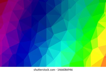 Light Multicolor, Rainbow vector blurry triangle pattern. An elegant bright illustration with gradient. Completely new template for your business design.