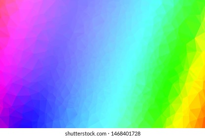 Light Multicolor, Rainbow vector blurry triangle template. Modern geometrical abstract illustration with gradient. The best triangular design for your business.