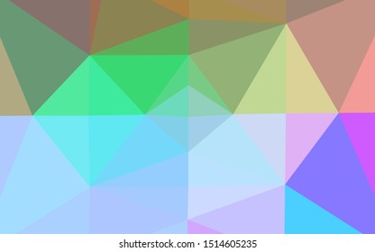 Light Multicolor, Rainbow vector blurry triangle template. A sample with polygonal shapes. Completely new design for your business.