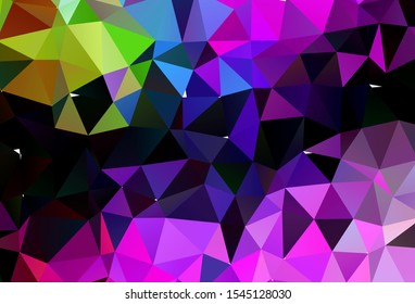 Light Multicolor, Rainbow vector blurry triangle texture. Colorful illustration in abstract style with gradient. Elegant pattern for a brand book.