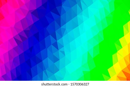 Light Multicolor, Rainbow vector blurry triangle texture. A completely new color illustration in a vague style. Brand new design for your business.
