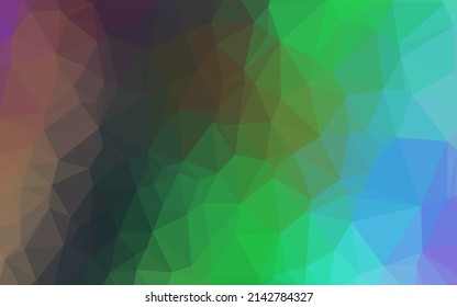 Light Multicolor, Rainbow vector blurry triangle pattern. Geometric illustration in Origami style with gradient. Textured pattern for background.