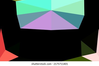 Light Multicolor, Rainbow vector blurry triangle template. Shining colored illustration in a Brand new style. Polygonal design for your web site.