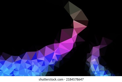 Multicolor claro, trazo de triángulo borroso del vector arcoiris. Ilustración creativa en estilo de semitono con gradiente. Plantilla para su libro de marca.
