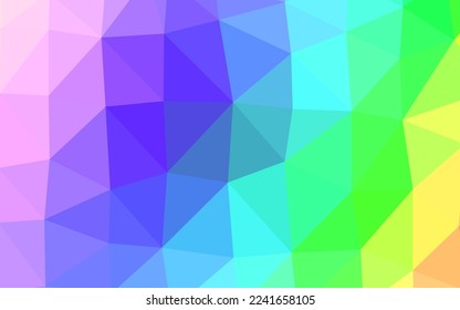 Light Multicolor, Rainbow vector blurry triangle pattern. Colorful illustration in abstract style with gradient. Textured pattern for background.