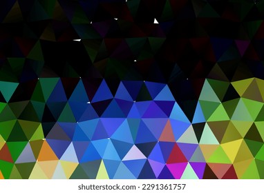 Light Multicolor, Rainbow vector blurry triangle texture. Shining illustration, which consist of triangles. Completely new template for your business design.