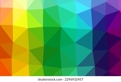 Light Multicolor, Rainbow vector blurry triangle template. An elegant bright illustration with gradient. Polygonal design for your web site.