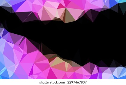 Multicolor claro, tríbol de triángulo borroso vectorial del arcoiris. Una ilustración de color completamente nueva en un estilo vago. El mejor diseño triangular para su negocio.