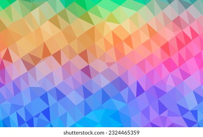 Light Multicolor, Rainbow vector blurry triangle pattern. Colorful illustration in Origami style with gradient.  Elegant pattern for a brand book.