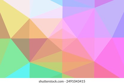 Light Multicolor, Rainbow vector blurry triangle pattern. Geometric illustration in Origami style with gradient. Completely new template for your business design.