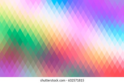 Light Multicolor, Rainbow vector blurry rectangular background. Geometric background in square style with gradient. The pattern can be used for brand-new background.