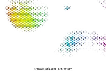 Light Multicolor, Rainbow vector blurry hexagon background design. Geometric background in Origami style with gradient. 