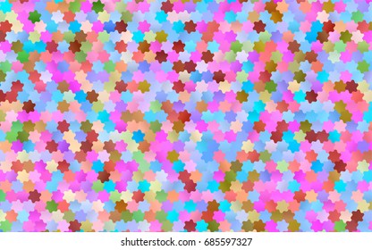 Light Multicolor, Rainbow vector blurry hexagon background design. Geometric background in Origami style with gradient. 