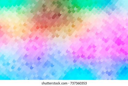 Light Multicolor, Rainbow vector blurry arched background. Shining illustration, which consist of curved lines. Brand-new design for your business.