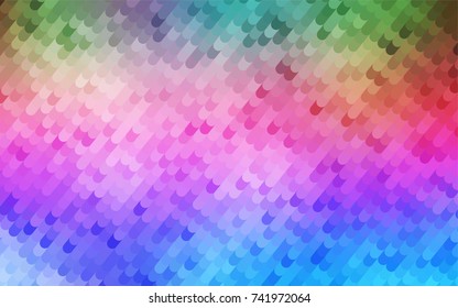 Light Multicolor, Rainbow vector blurry arched pattern. Curved geometric sample with gradient.  A new texture for your design.