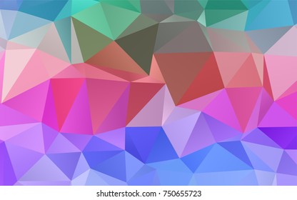 Light Multicolor, Rainbow vector blurry triangle background. Geometric illustration in Origami style with gradient.  Brand-new design for your business.