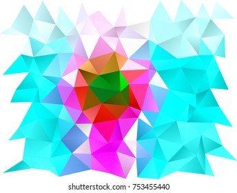 Light Multicolor, Rainbow vector blurry triangle template. Shining illustration, which consist of triangles. The template can be used as a background for cell phones.