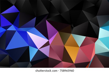 Light Multicolor, Rainbow vector blurry triangle background. Modern geometrical abstract illustration with gradient. Triangular pattern for your business design.