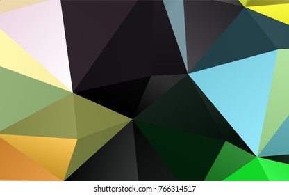 Light Multicolor, Rainbow vector blurry triangle pattern. Glitter abstract illustration with an elegant design. A new texture for your design.