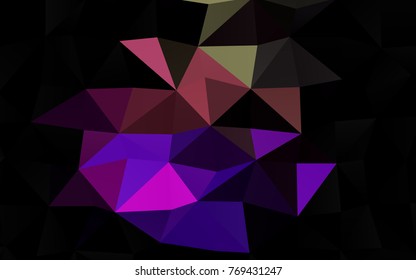 Light Multicolor, Rainbow vector blurry triangle background. Triangular geometric sample with gradient.  The textured pattern can be used for background.