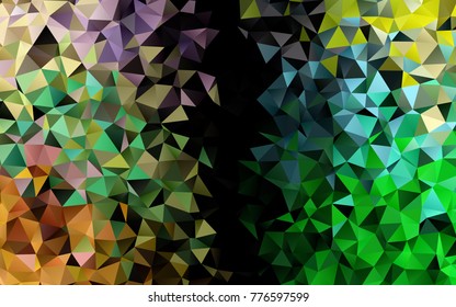 Light Multicolor, Rainbow vector blurry triangle template. Creative geometric illustration in Origami style with gradient. The polygonal design can be used for your web site.