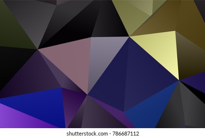 Light Multicolor, Rainbow vector blurry triangle pattern. Creative geometric illustration in Origami style with gradient. Brand-new style for your business design.