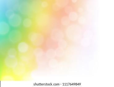 Light Multicolor, Rainbow vector bokeh pattern. A vague abstract illustration with gradient. The template for backgrounds of cell phones.