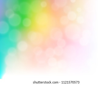 Light Multicolor, Rainbow vector bokeh and colorful pattern. A completely new color illustration in a bokeh style. The template for backgrounds of cell phones.