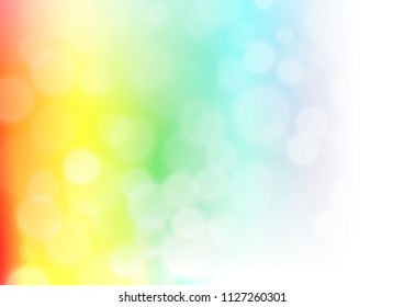 Light Multicolor, Rainbow vector bokeh and colorful pattern. A completely new color illustration in a bokeh style. The template can be used for your brand book.